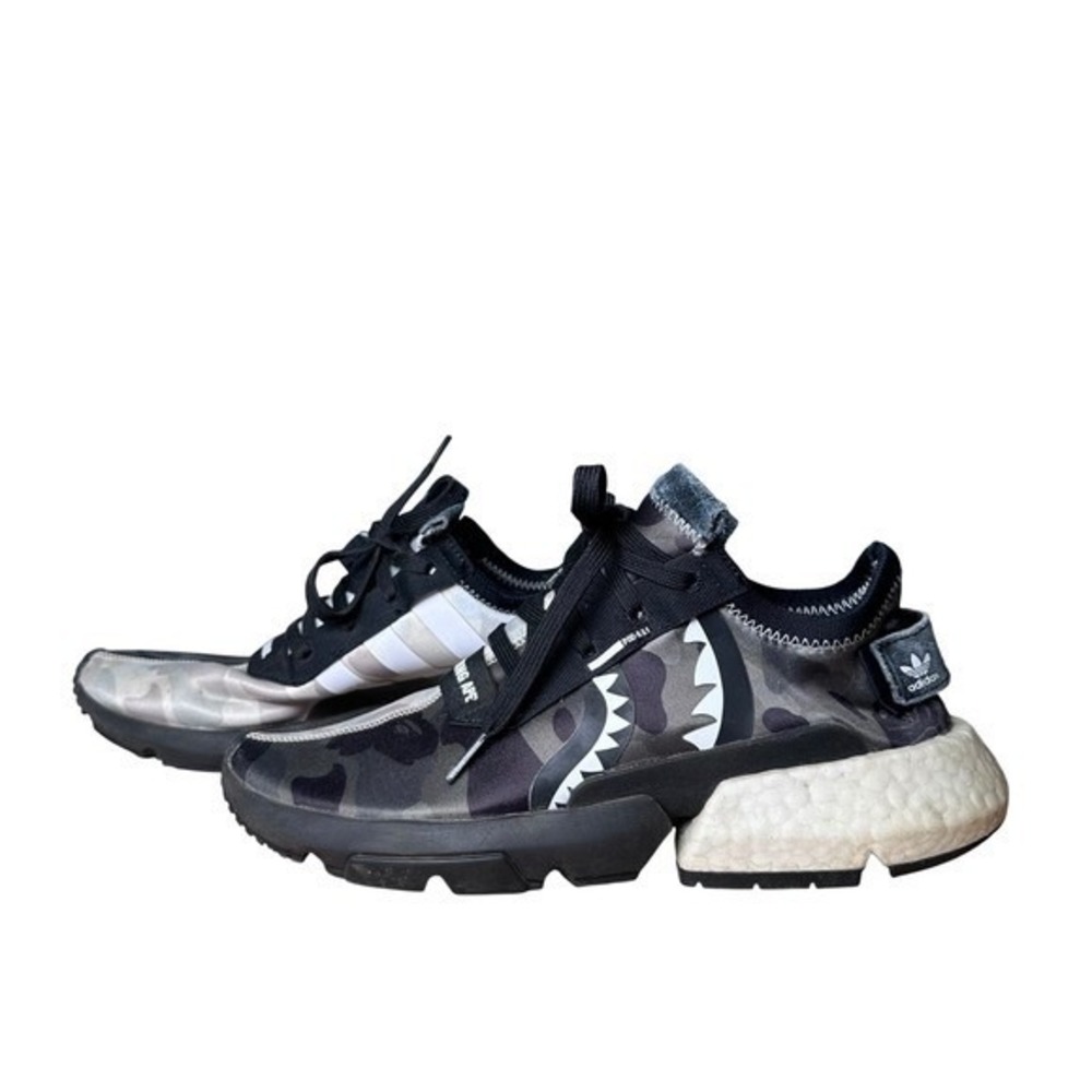 Adidas POD-S3.1 BAPE x Neighborhood Black Camo Shark Mens 7.5 Sneakers